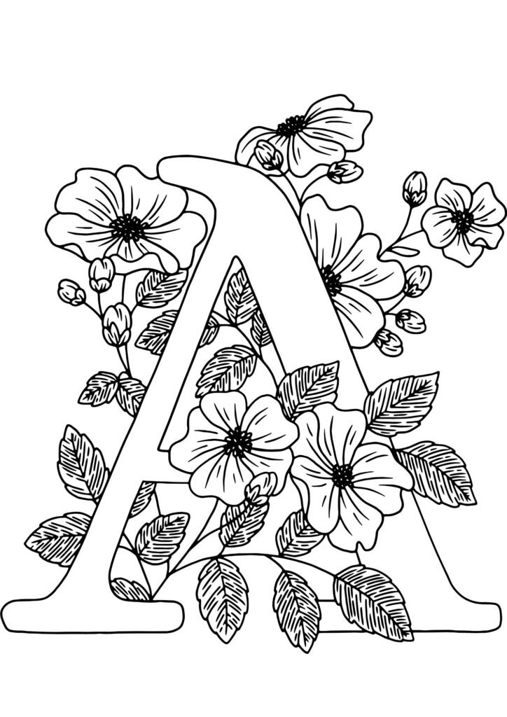 A alphabet coloring pages