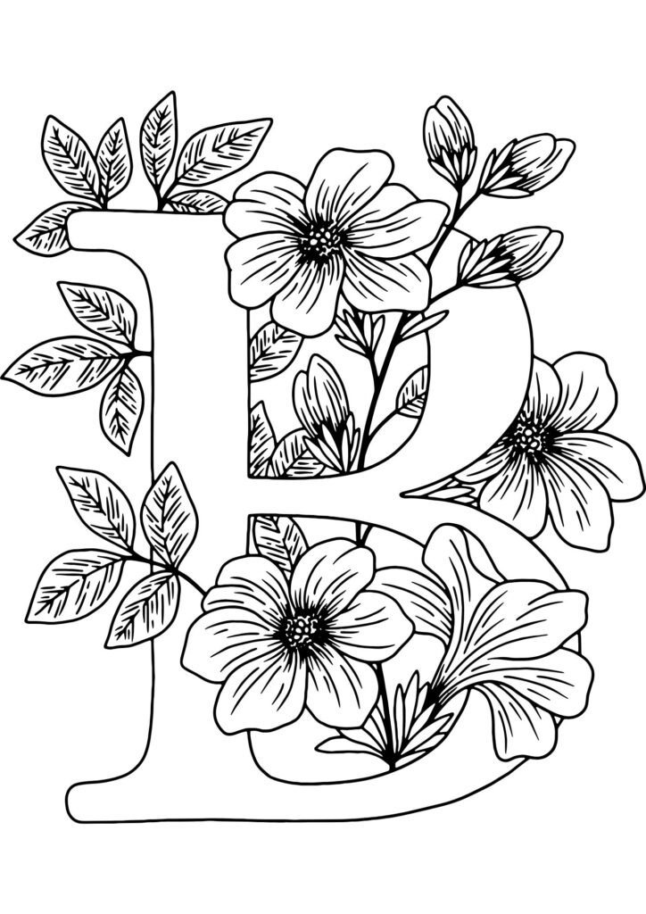 B alphabet coloring pages