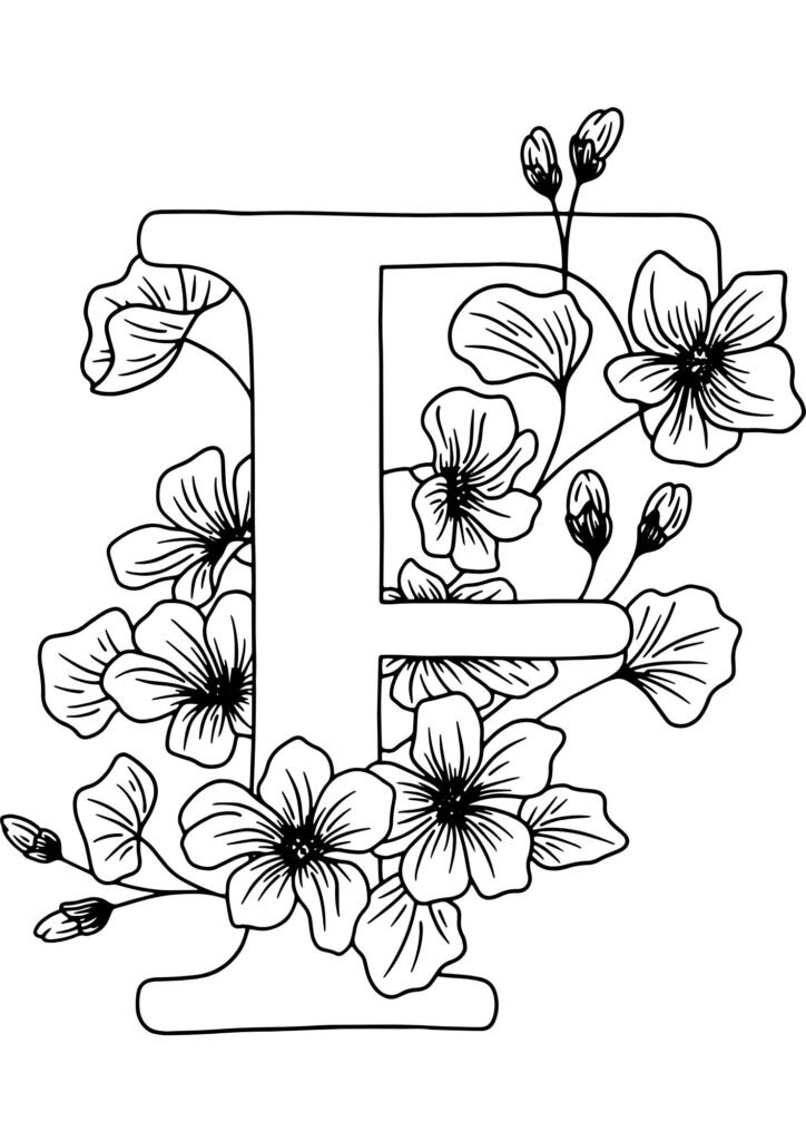 F alphabet coloring pages