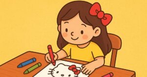 Hello Kitty Drawing Step by Step Easy and Cute Tutorial