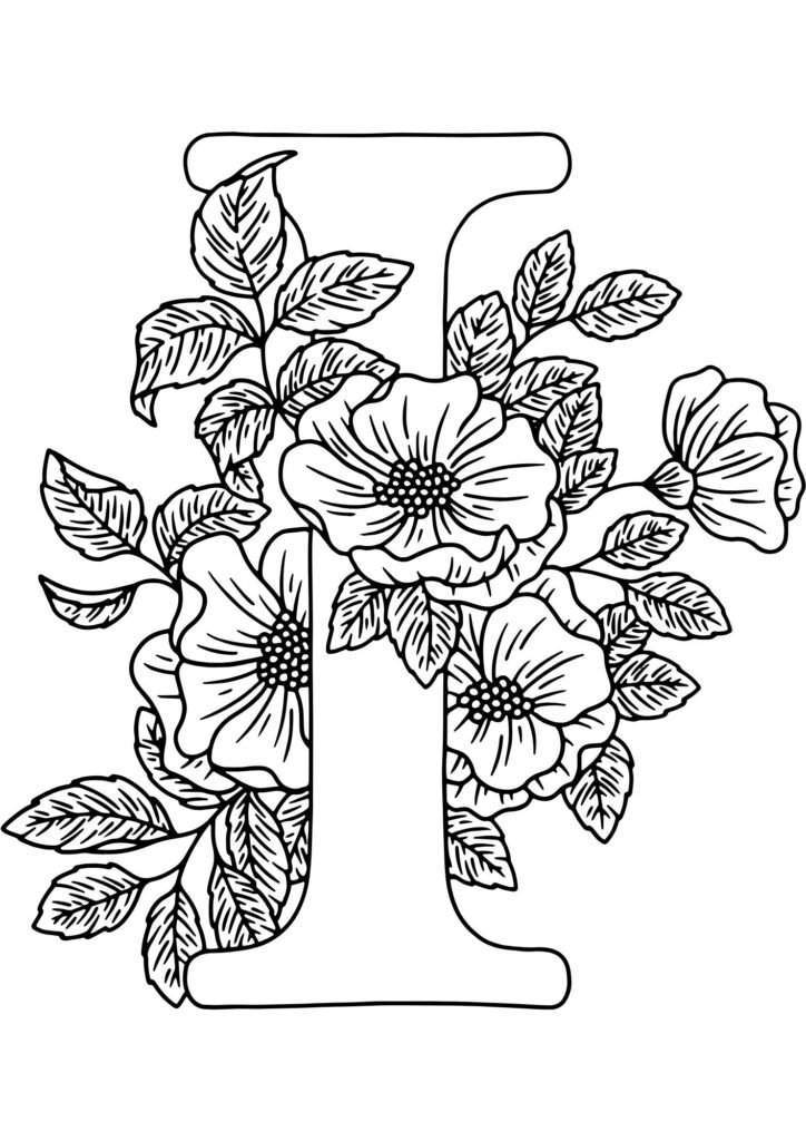 I alphabet coloring pages