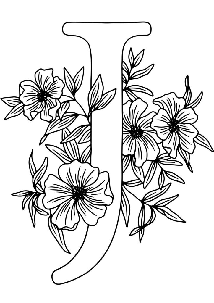 J alphabet coloring pages