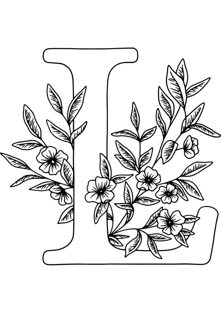 L alphabet coloring pages