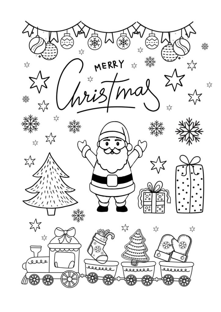 free christmas coloring pages printable​