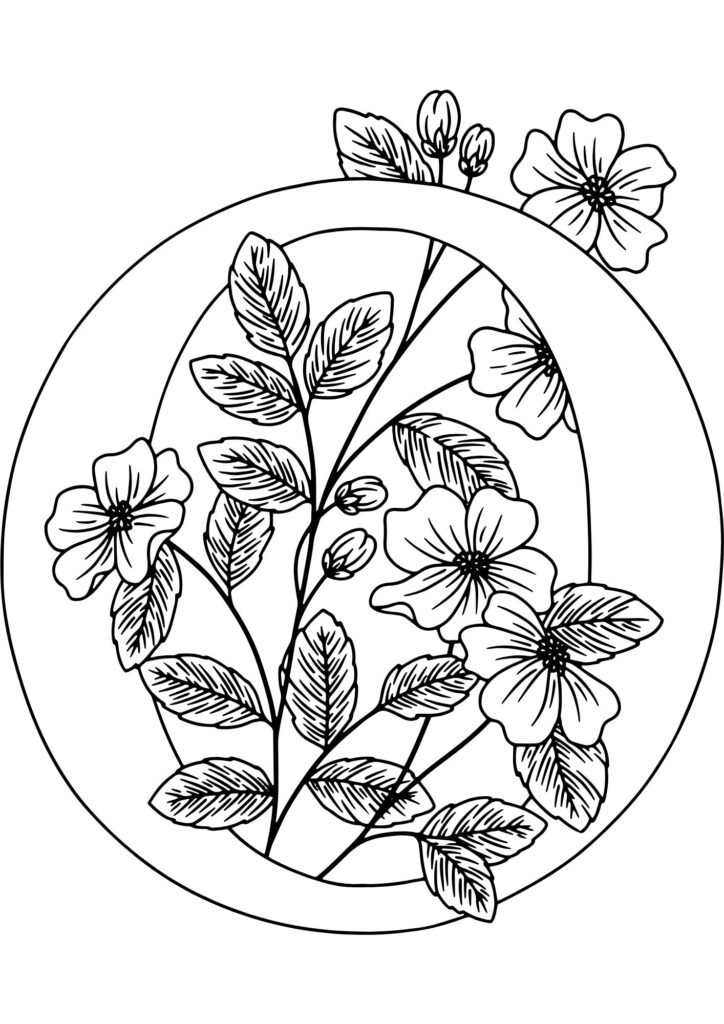 O alphabet coloring pages