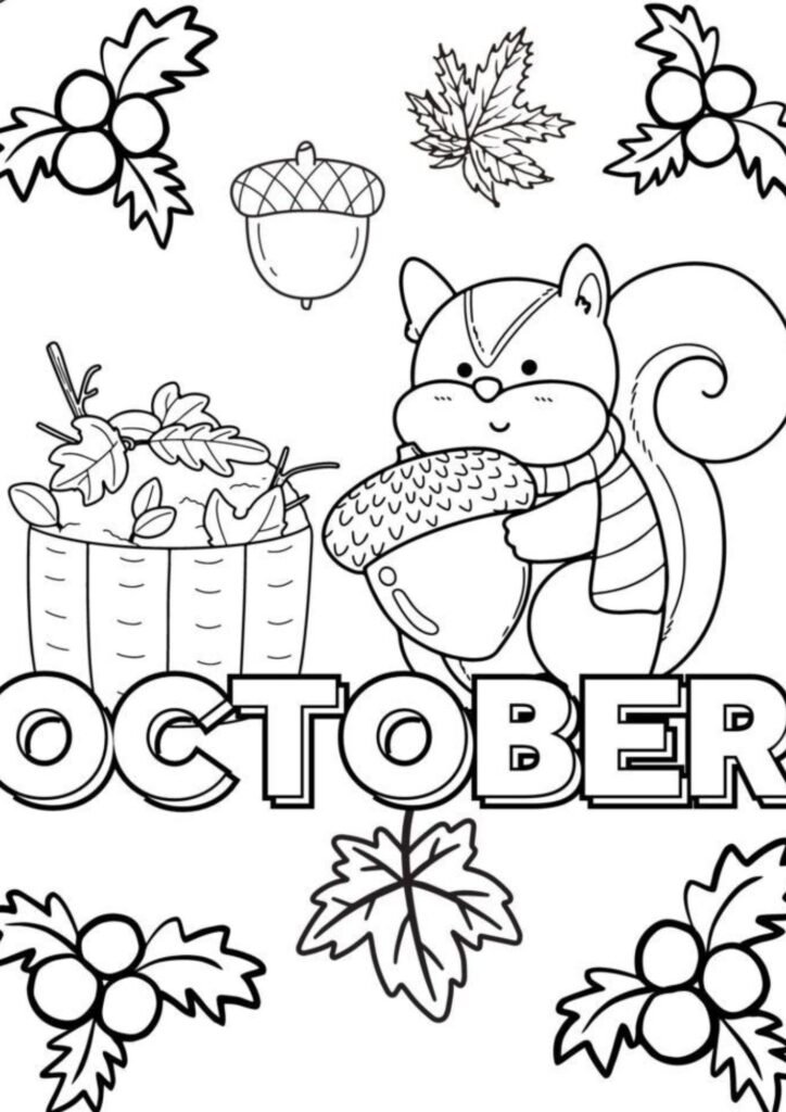 October Coloring Pages