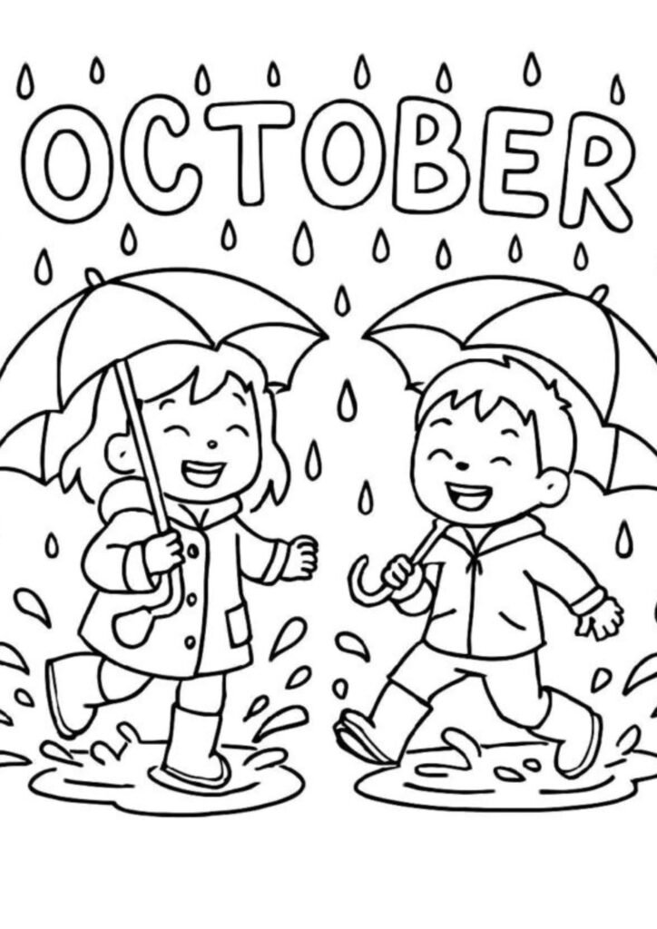 October Coloring Pages