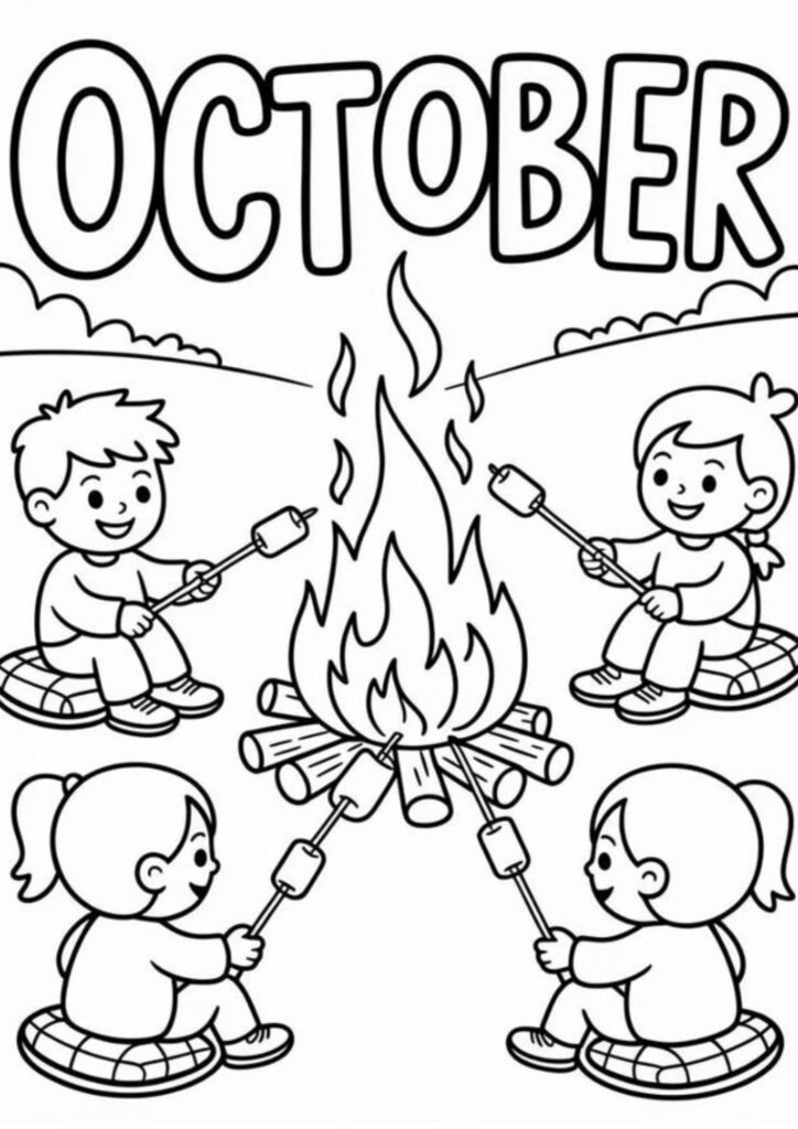 October Coloring Pages
