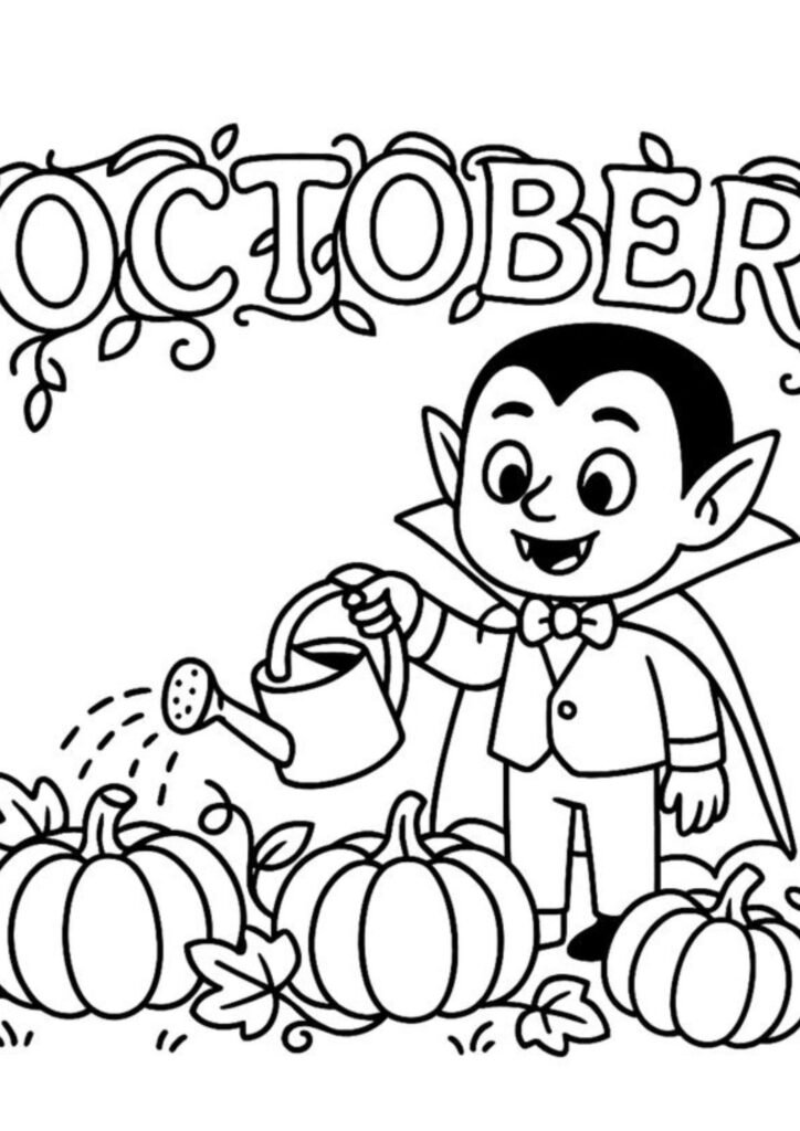 October Coloring Pages