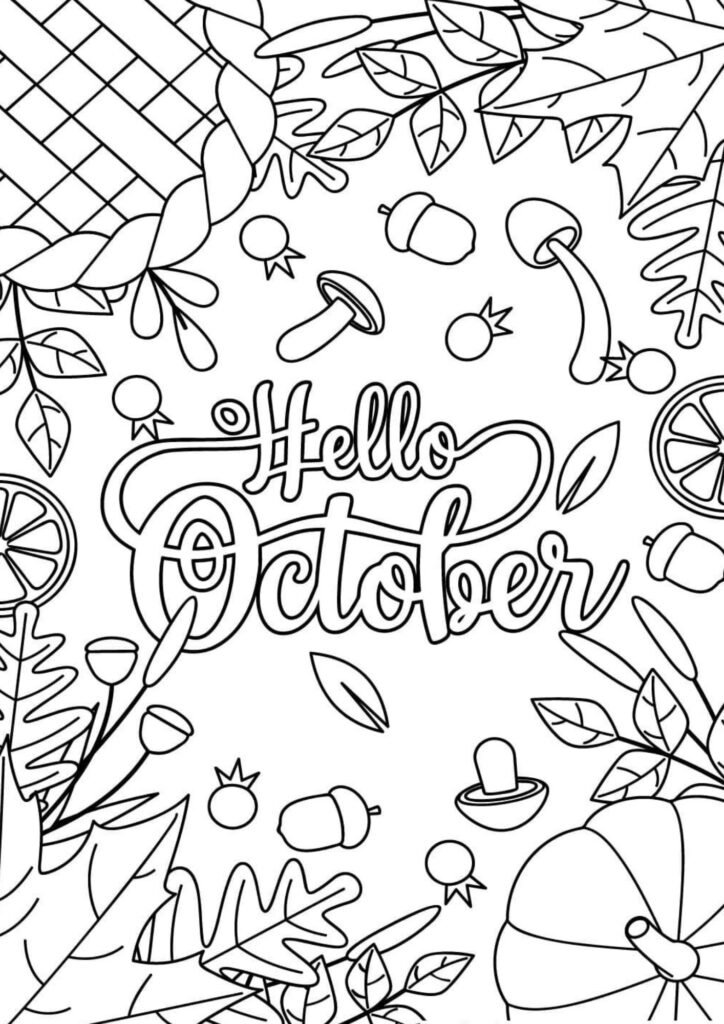 October Coloring Pages