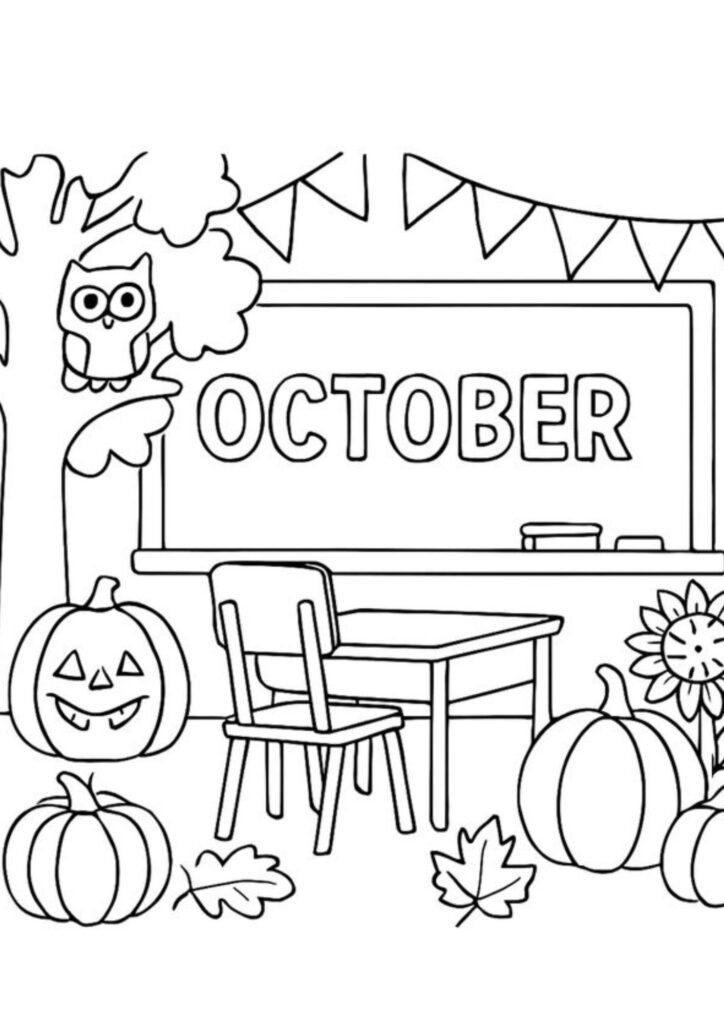October Coloring Pages