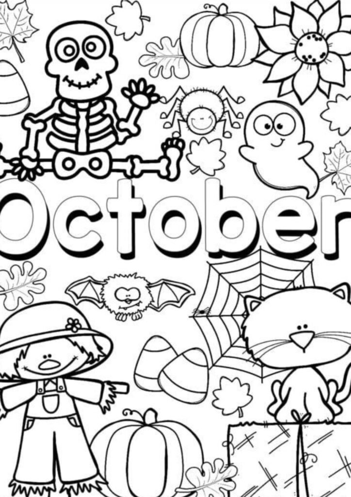 October Coloring Pages