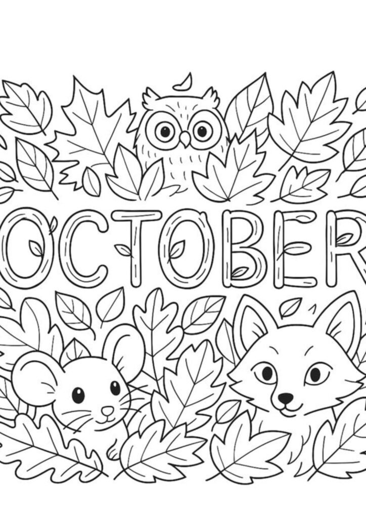 October Coloring Pages