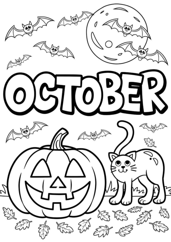 October Coloring Pages