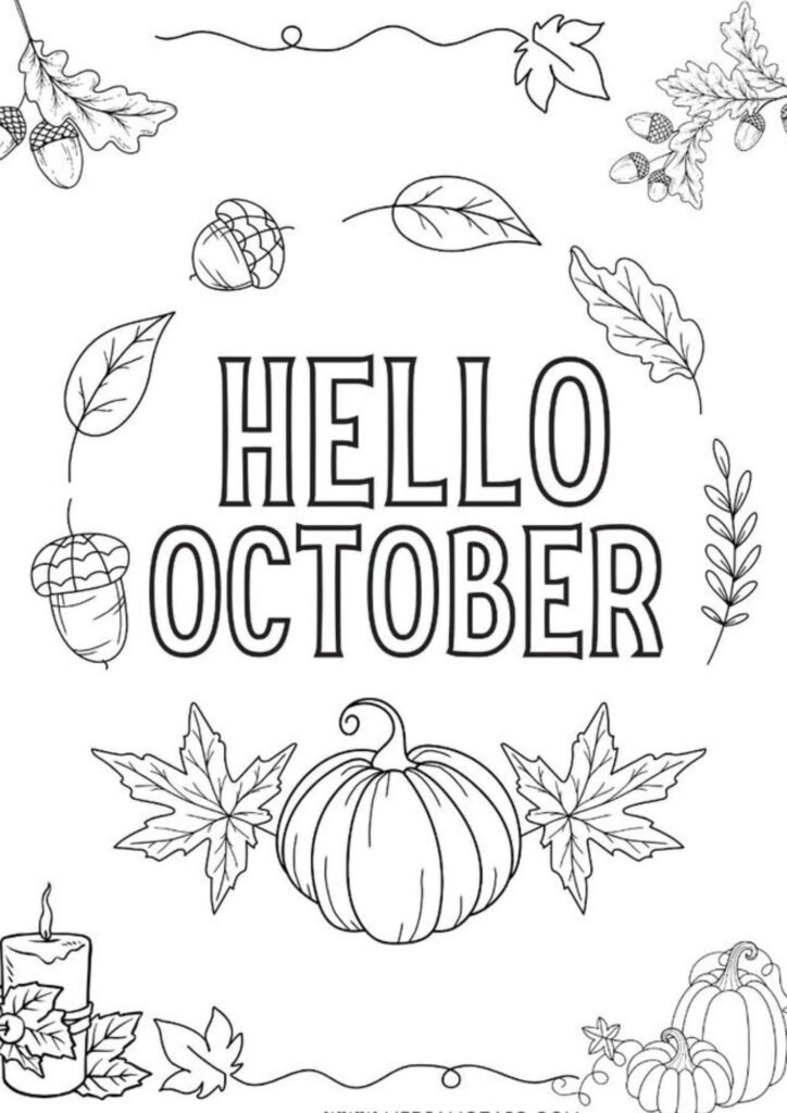 October Coloring Pages