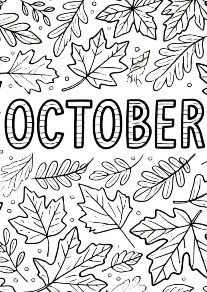 October Coloring Pages