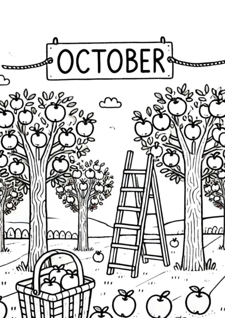 October Coloring Pages