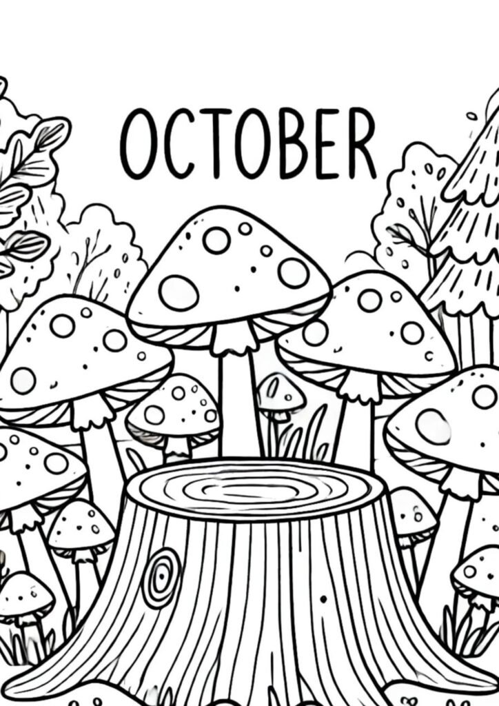 October Coloring Pages
