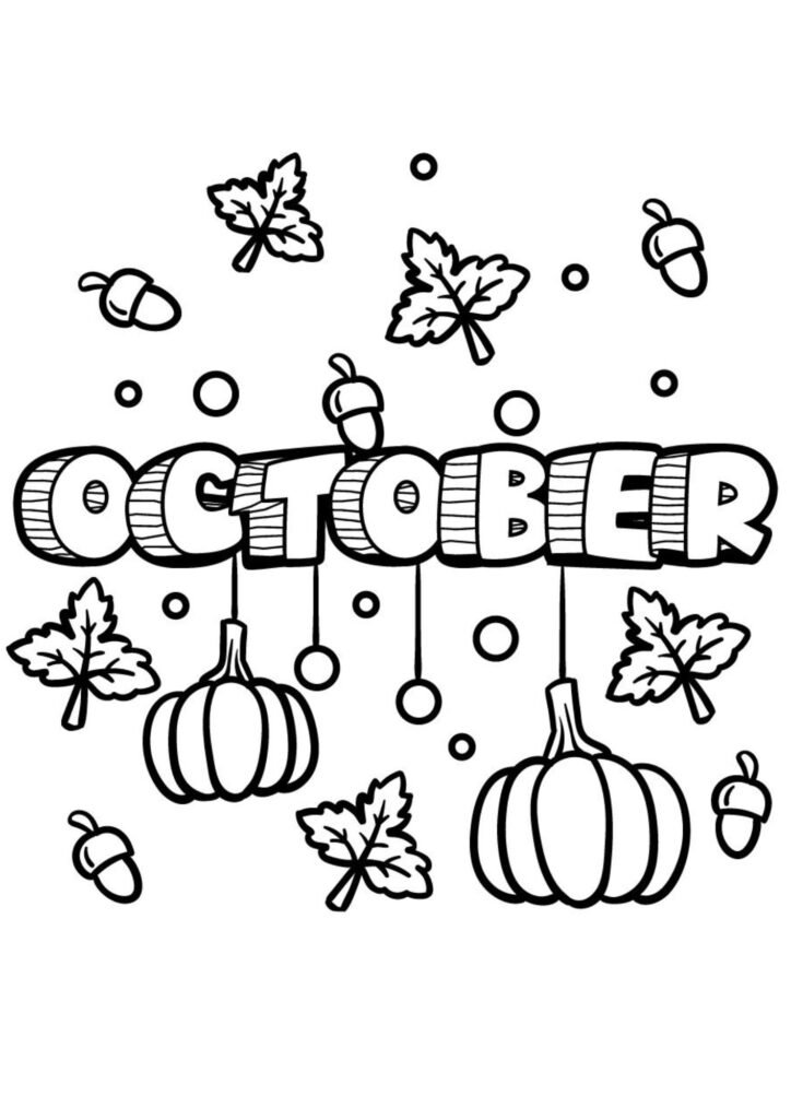 October Coloring Pages