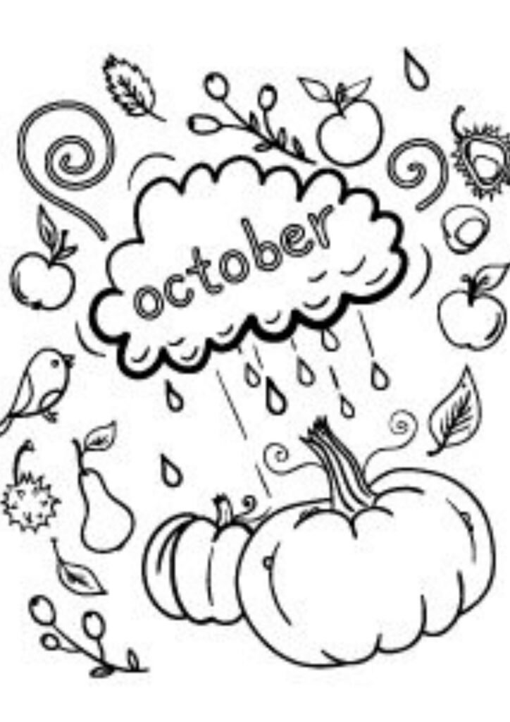 October Coloring Pages