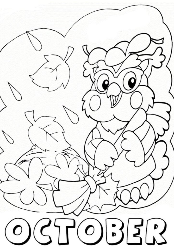 October Coloring Pages