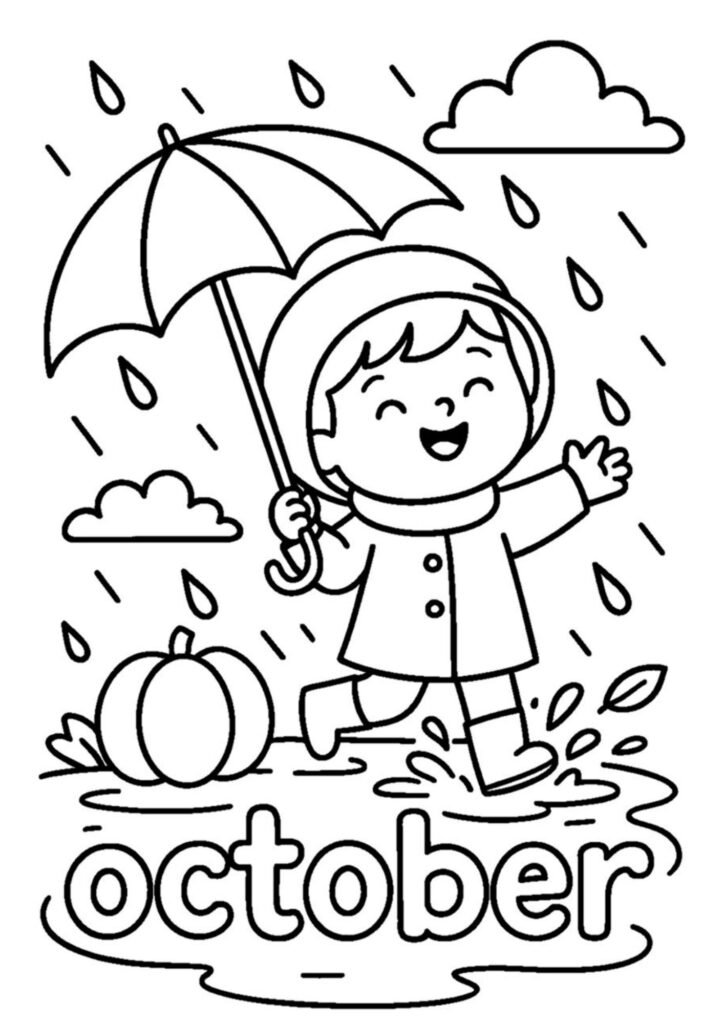 October Coloring Pages