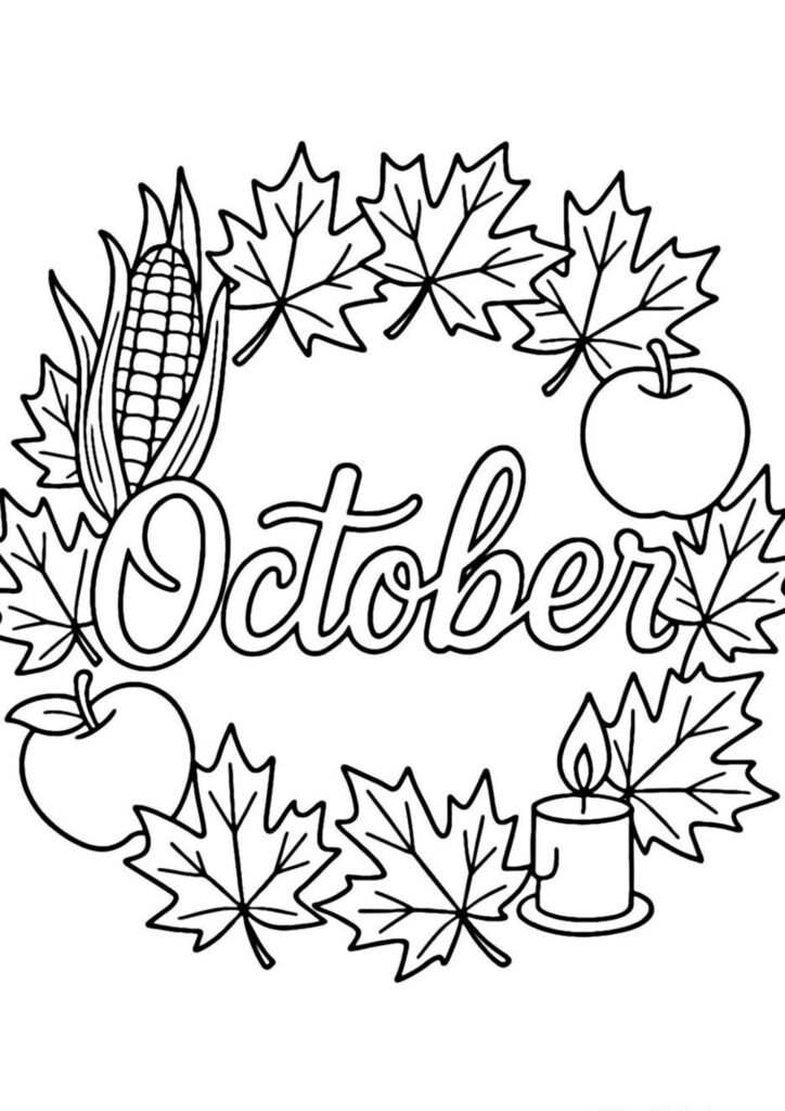 October Coloring Pages