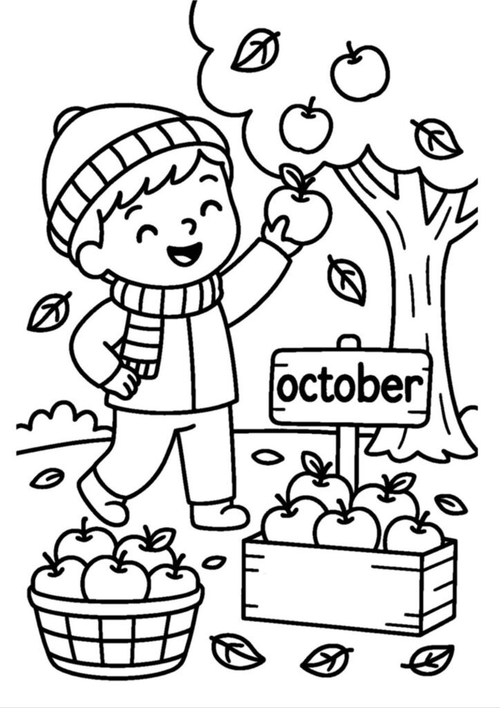 October Coloring Pages