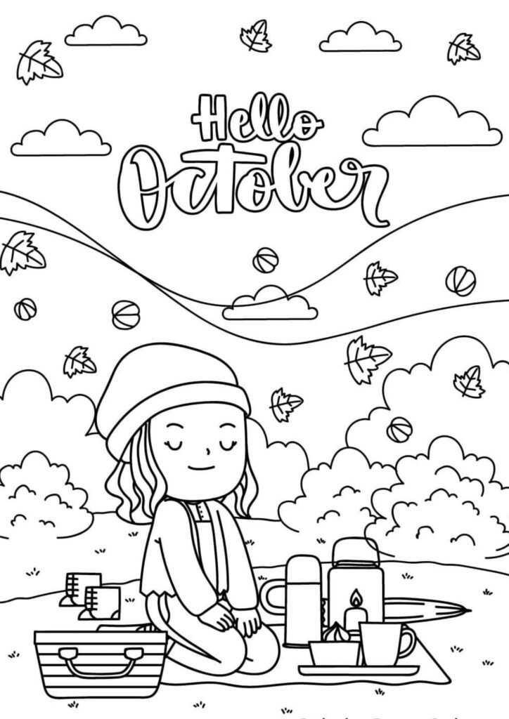 October Coloring Pages