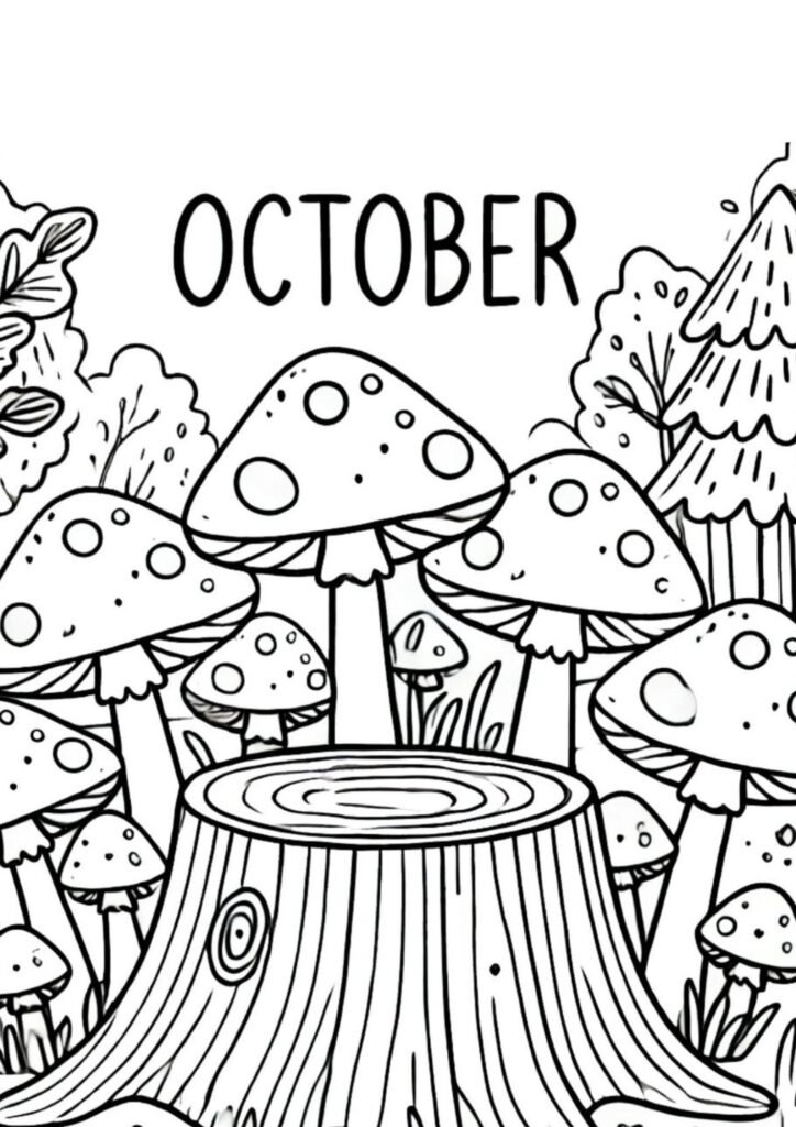 October Coloring Pages