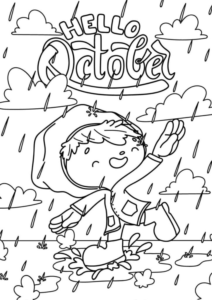 October Coloring Pages