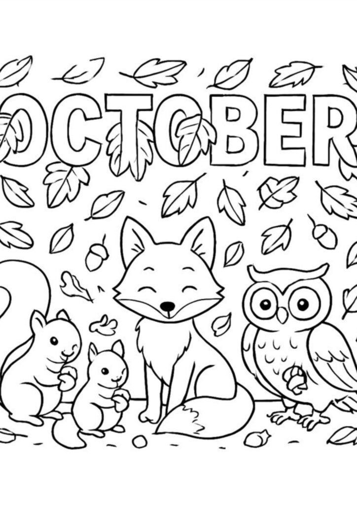 October Coloring Pages