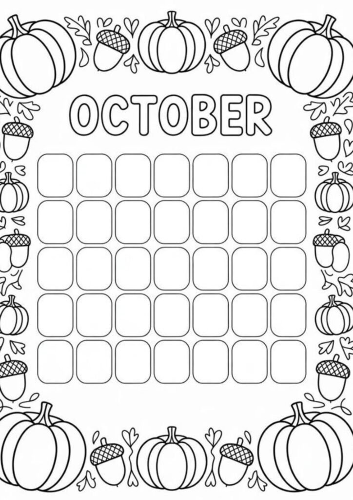 October Coloring Pages