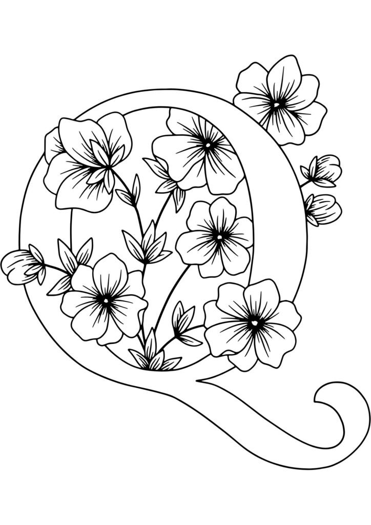 Q alphabet coloring pages