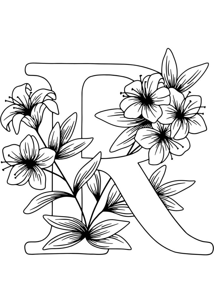 R alphabet coloring pages