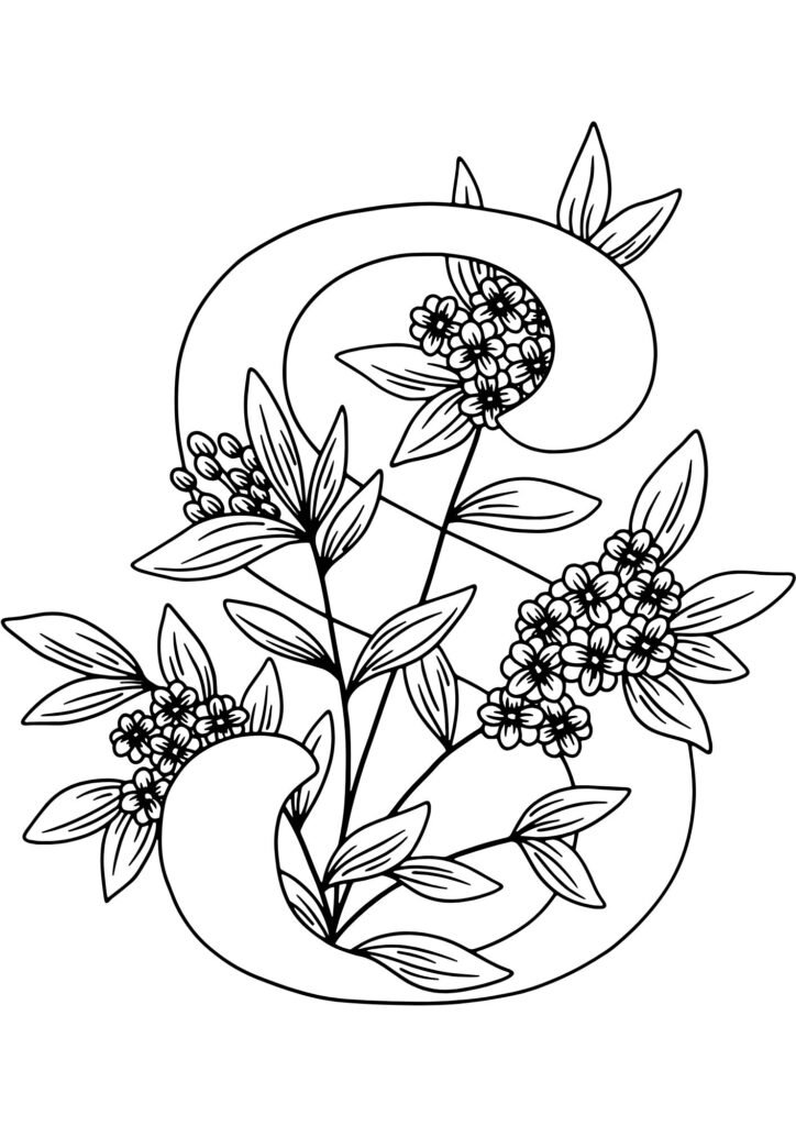 S alphabet coloring pages