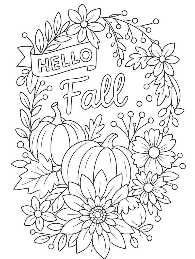 seasonal coloring pages
