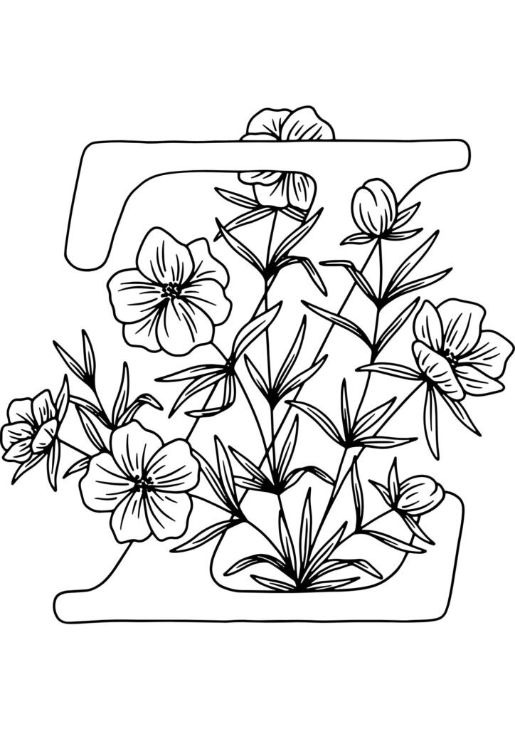 Z alphabet coloring pages
