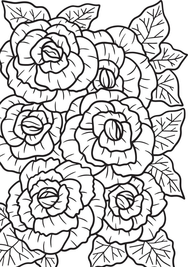 adult coloring pages flowers