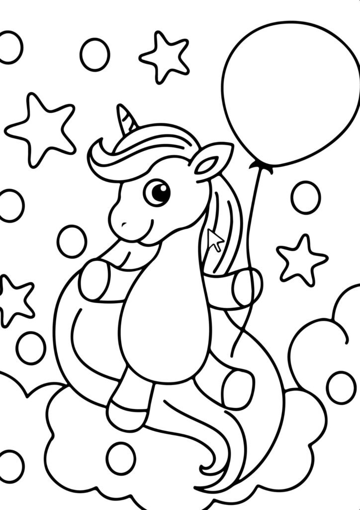 baby unicorn coloring pages printable pdf
