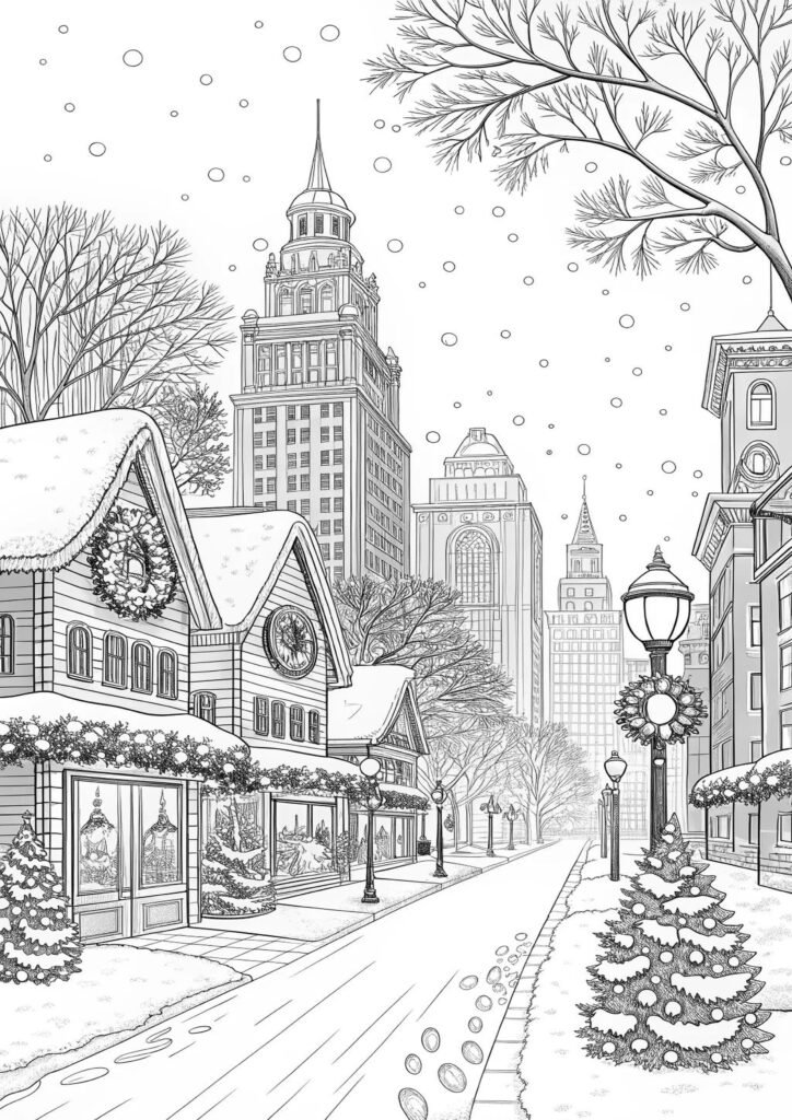 cute coloring pages christmas