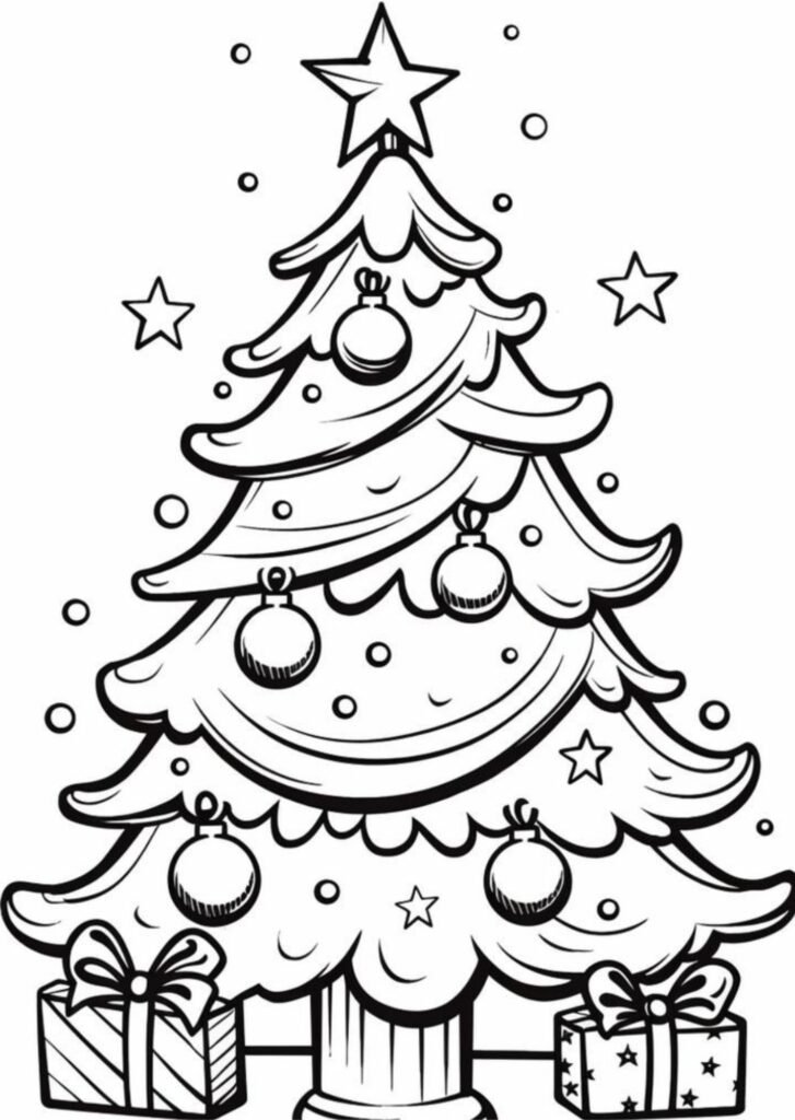 christmas coloring pages tree