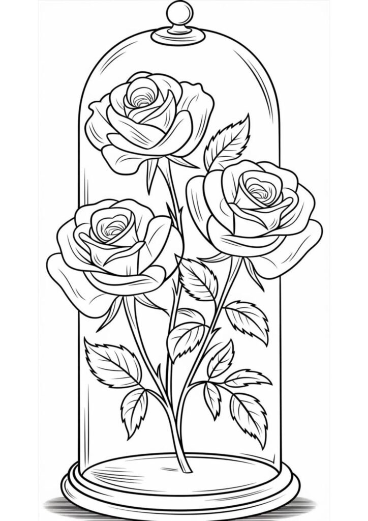 Finished Cute Coloring Pages in Frames