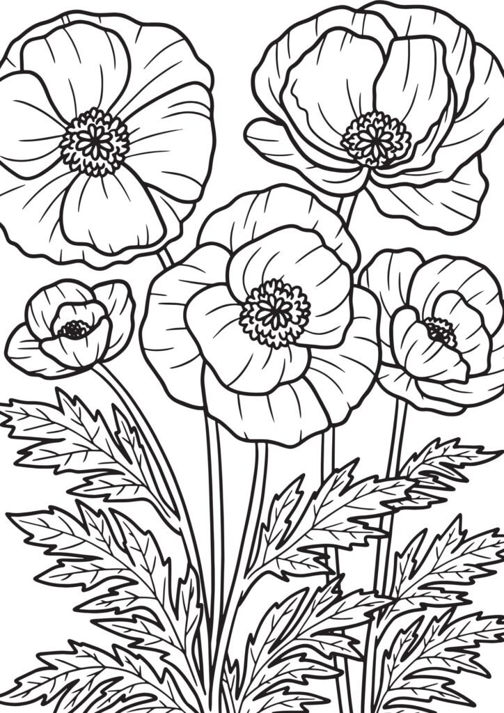 coloring pages of flowers