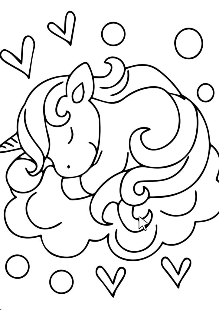 cute baby unicorn coloring pages printable