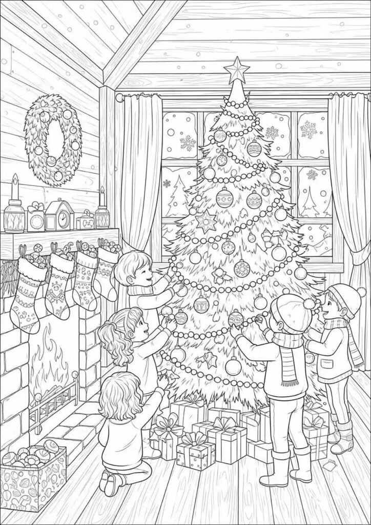 free christmas coloring pages printable​