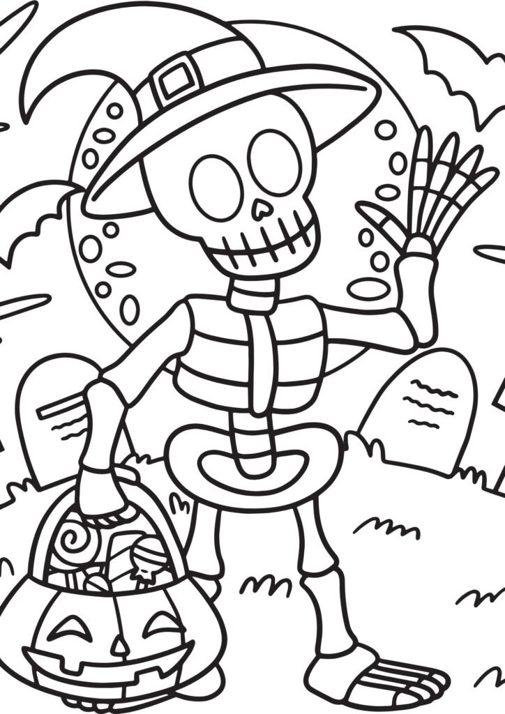 cute halloween printable coloring pages free