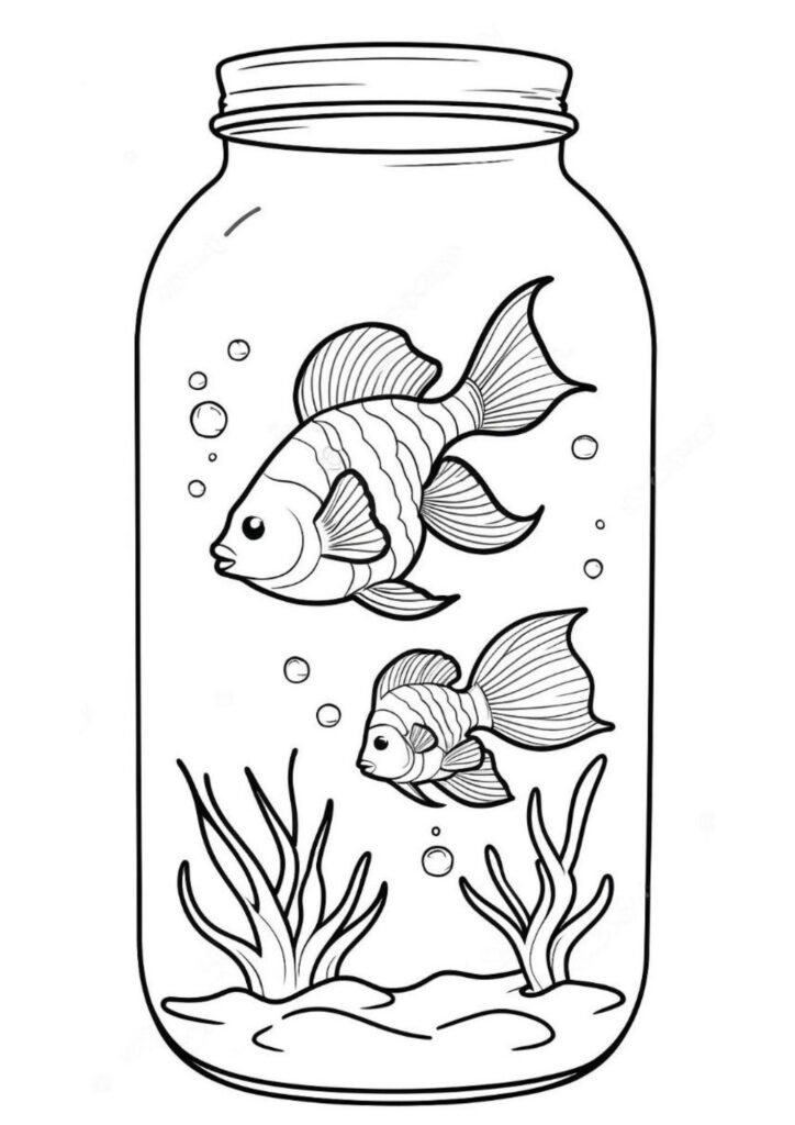 Finished Cute Coloring Pages in Frames