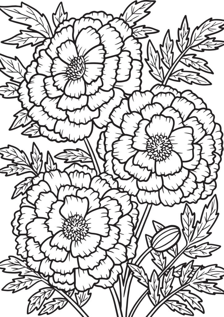 flower coloring pages