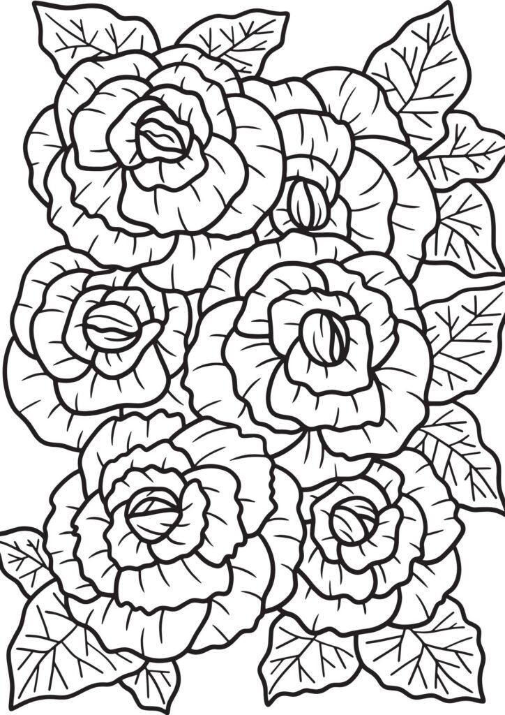 flower coloring pages for adult